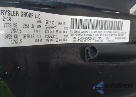 2010 Jeep Grand Cherokee Laredo из США, поврежденный, VIN 1J4PR4GK0AC141275